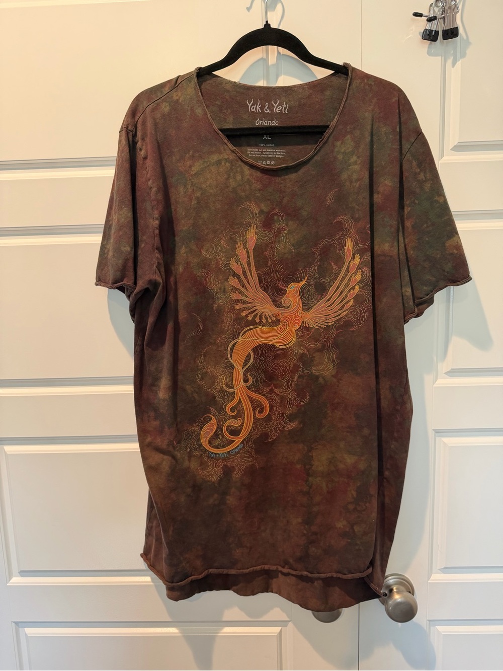 Yak & Yeti Orlando Disneyworld Tye Died Oversized Graphic Print Shirt Sz XLarge